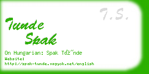 tunde spak business card